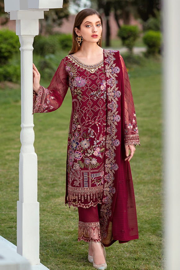 Ramsha Minhal Vol 4 Unstitched Chiffon - US-RM-410