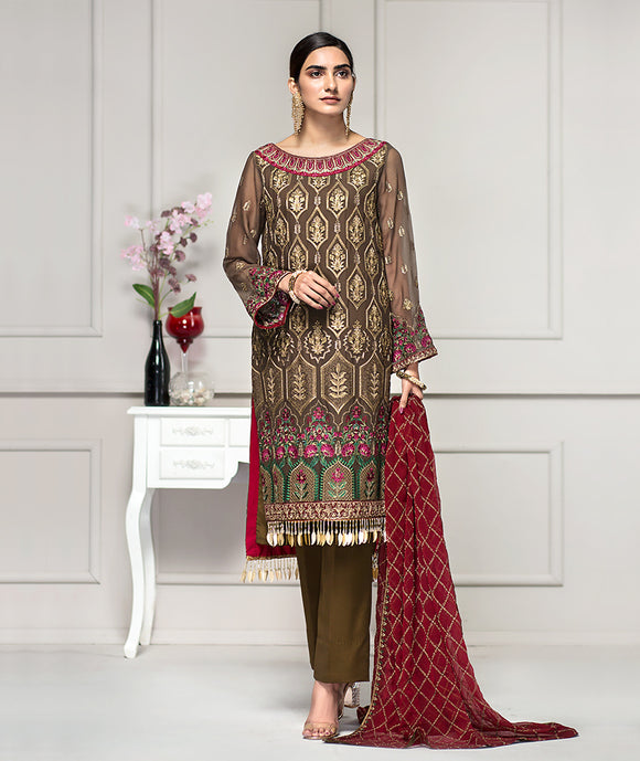 Olive- Chiffon Collection by Zarif  US-ZC-01