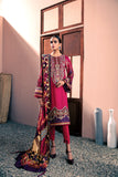 Berry Blush-Farasha Embroidered Linen Unstitched Winter Collection US-F06-BB