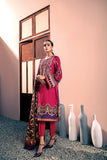 Berry Blush-Farasha Embroidered Linen Unstitched Winter Collection US-F06-BB