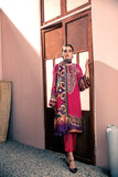 Berry Blush-Farasha Embroidered Linen Unstitched Winter Collection US-F06-BB