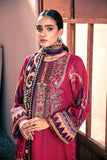 Berry Blush-Farasha Embroidered Linen Unstitched Winter Collection US-F06-BB