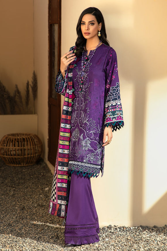 Aqeeq- Jazmin IRIS Virsa Embroidered Linen Unstitched US-JI12-Aqeeq