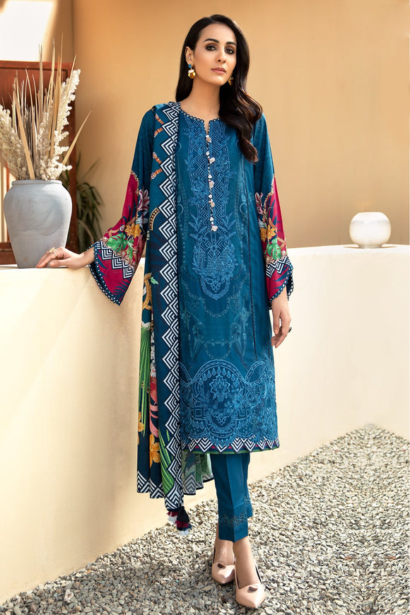 Falak- Jazmin IRIS Virsa Embroidered Linen Unstitched US-JI08-Falak